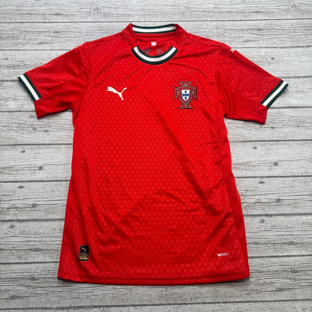 NEW Puma Portugal FPF Soccer Jersey Men's S Red DryCELL Football Home Away Kit